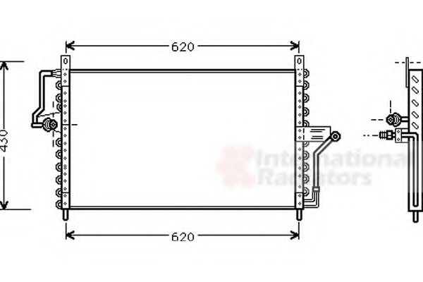 Радиатор кондиционера vanwezel 37005223