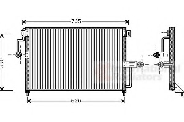 Радиатор кондиционера vanwezel 37005227