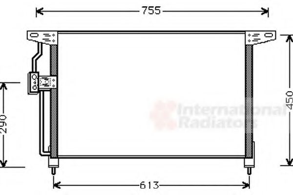 Радиатор кондиционера VAN WEZEL 37005228