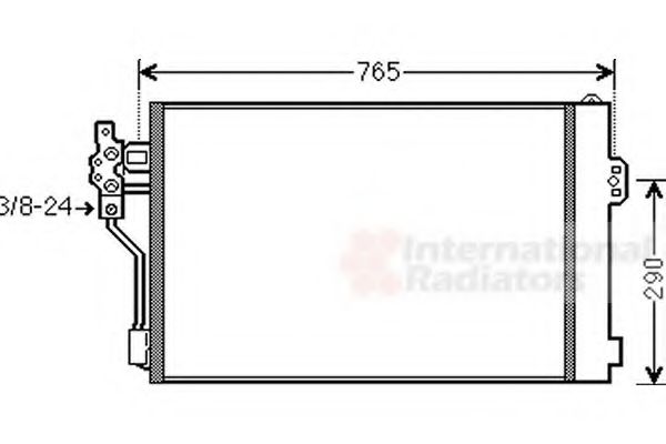 Радиатор кондиционера VAN WEZEL 30005484