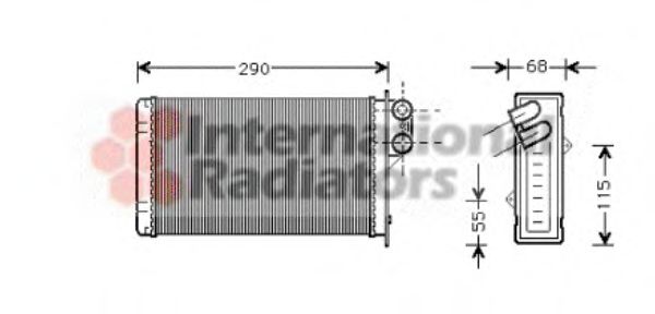 Радиатор печки VAN WEZEL 40006100