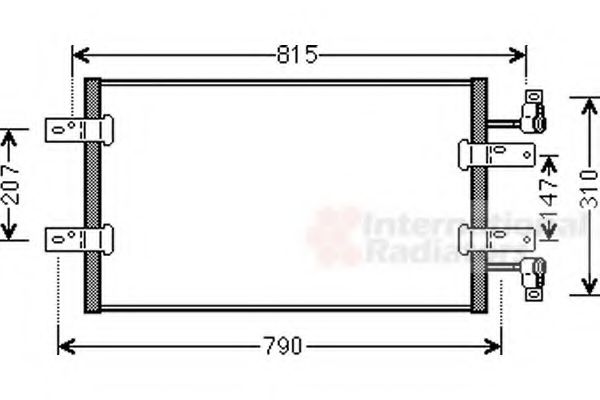 Радиатор кондиционера VAN WEZEL 43005451