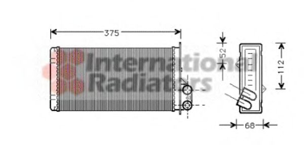 Радиатор печки VAN WEZEL 43006226