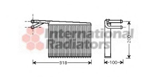 Радиатор печки VAN WEZEL 30006372