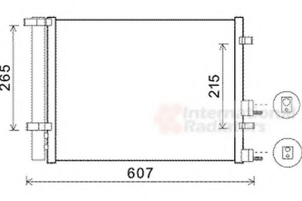 Радиатор кондиционера VAN WEZEL 82005244