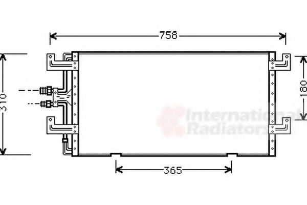 Радиатор кондиционера VAN WEZEL 58005145
