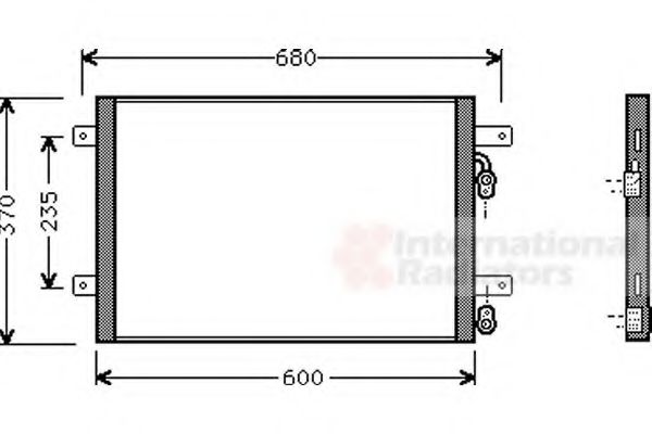 Радиатор кондиционера VAN WEZEL 58005153