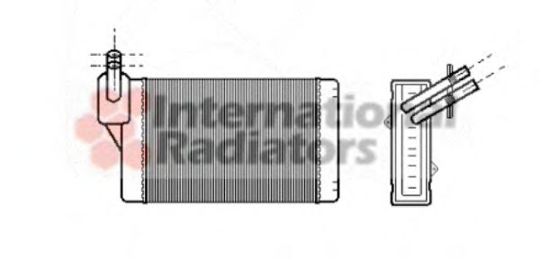 Радиатор печки VAN WEZEL 58006060 Радиатор печки VAN WEZEL 58006060