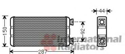 Радиатор печки VAN WEZEL 43006457