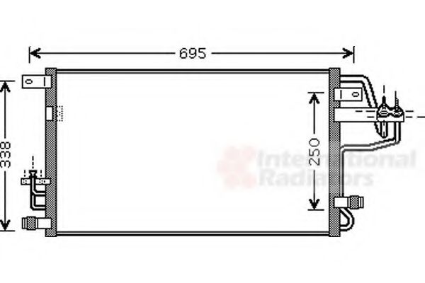 Радиатор кондиционера VAN WEZEL 82005156