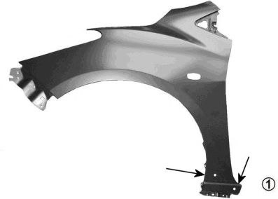 Крыло переднее MAZDA D01G52211B