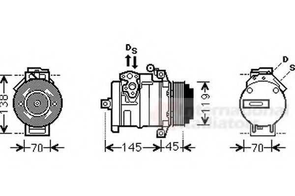 Компрессор кондиционера VAN WEZEL 3000K530