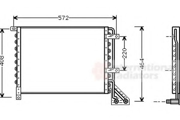 Радиатор кондиционера vanwezel 73005063