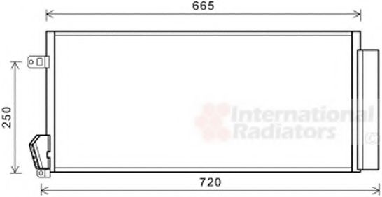 Радиатор кондиционера VAN WEZEL 17005396