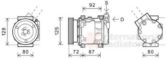 Компрессор кондиционера VAN WEZEL 4300K468