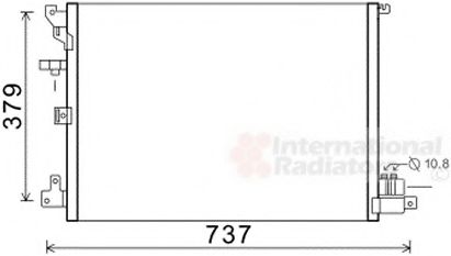Радиатор кондиционера VAN WEZEL 59005152