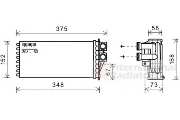 Радиатор печки VAN WEZEL 40006359
