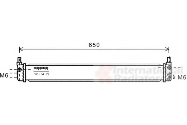 Радиатор охлаждения двигателя VAN WEZEL 53002602