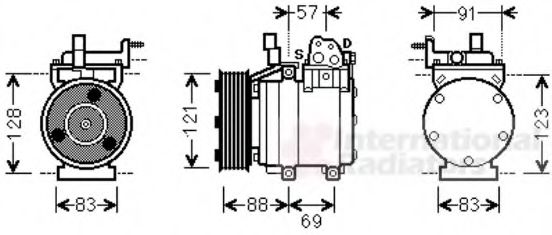 Компрессор кондиционера VAN WEZEL 8200K258