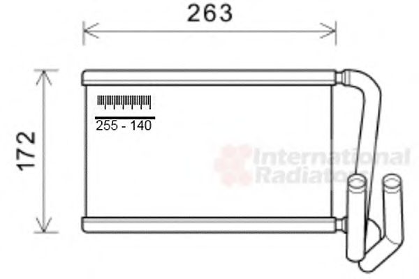 Радиатор печки VAN WEZEL 83006169