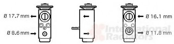 Расширительный клапан кондиционера VAN WEZEL 37001352