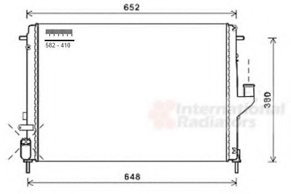 Радиатор охлаждения двигателя VAN WEZEL 43002478