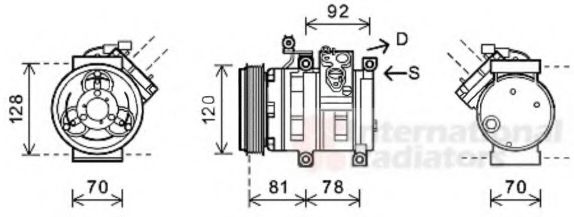Компрессор кондиционера SSANGYONG 6651303011