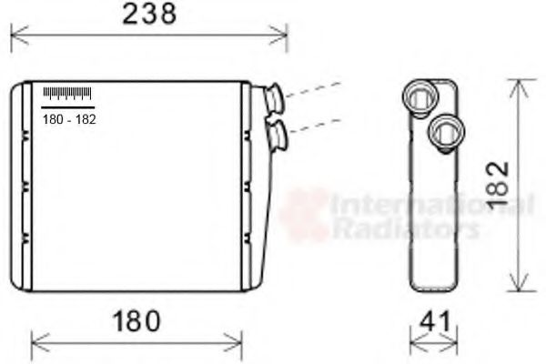 Радиатор печки VAN WEZEL 59006163