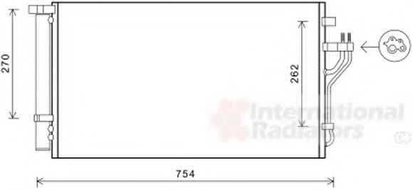 Радиатор кондиционера VAN WEZEL 82005279