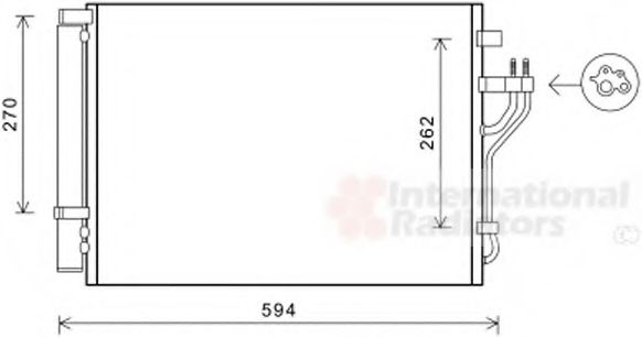 Радиатор кондиционера VAN WEZEL 82005280