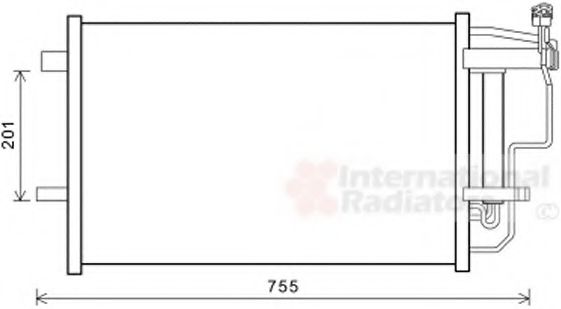 Радиатор кондиционера VAN WEZEL 27005242