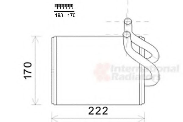 Радиатор печки VAN WEZEL 83006170