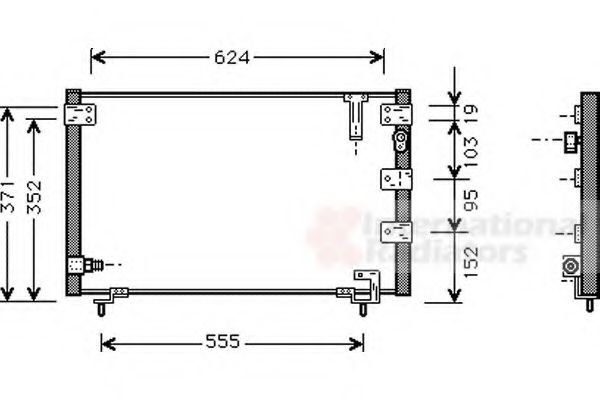 Радиатор кондиционера vanwezel 53005262