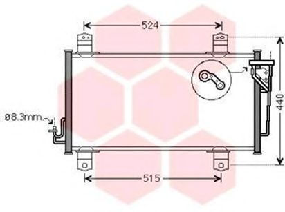 Радиатор кондиционера VAN WEZEL 27005231
