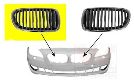 Решетка радиатора VAN WEZEL 0617514 Решетка радиатора VAN WEZEL 0617514
