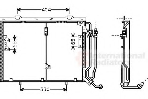 Радиатор кондиционера VAN WEZEL 30005245