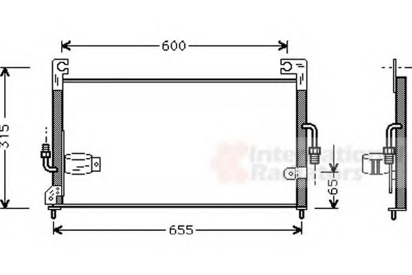 Радиатор кондиционера vanwezel 32005115