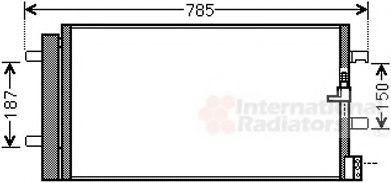 Радиатор кондиционера VAN WEZEL 03005352