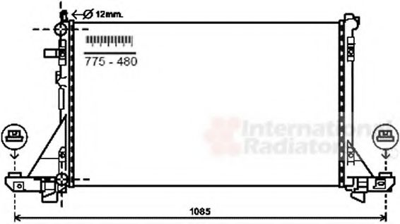 Радиатор охлаждения двигателя VAN WEZEL 43002561