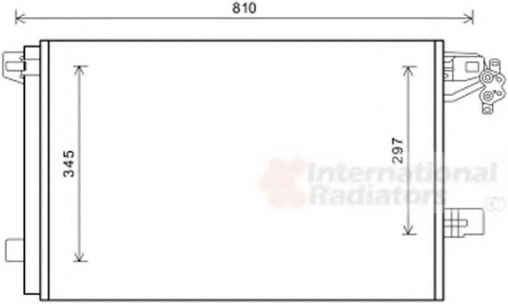 Радиатор кондиционера VAN WEZEL 58005328