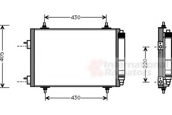 Радиатор кондиционера VAN WEZEL 40005209