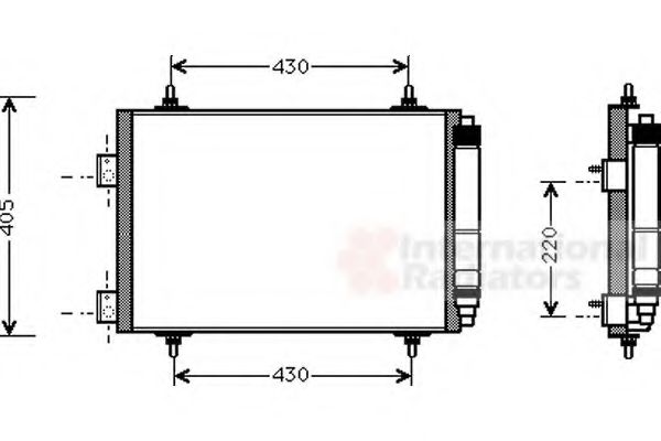 Радиатор кондиционера VAN WEZEL 40005215