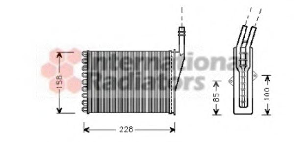 Радиатор печки VAN WEZEL 43006249