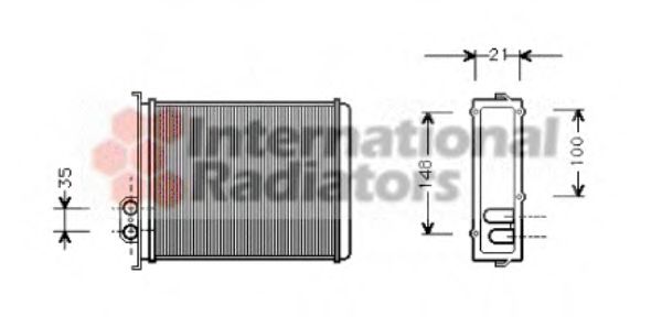 Радиатор печки VAN WEZEL 59006085