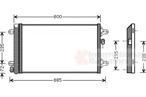 Радиатор кондиционера VAN WEZEL 58005183