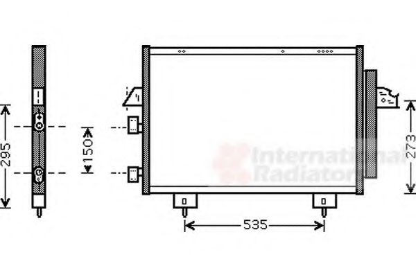 Радиатор кондиционера VAN WEZEL 53005281