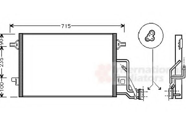 Радиатор кондиционера VAN WEZEL 58005189