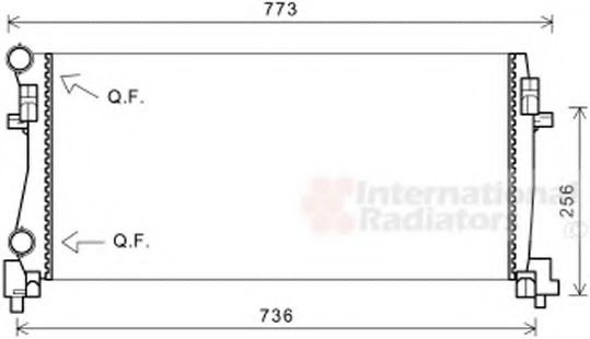 Радиатор охлаждения двигателя VAN WEZEL 58002340