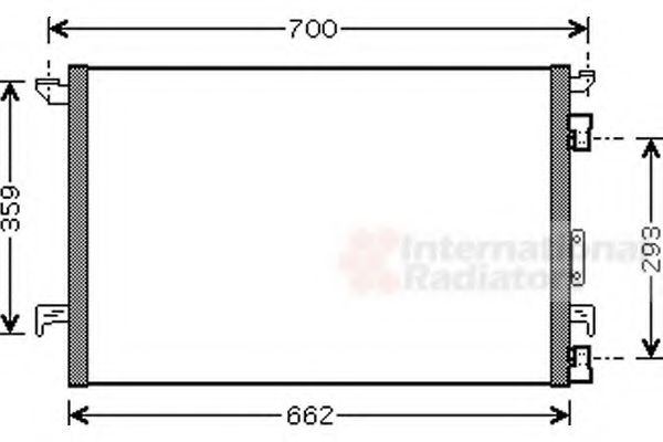 Радиатор кондиционера VAN WEZEL 37005333