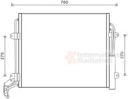 Радиатор кондиционера VAN WEZEL 58005324 Радиатор кондиционера VAN WEZEL 58005324